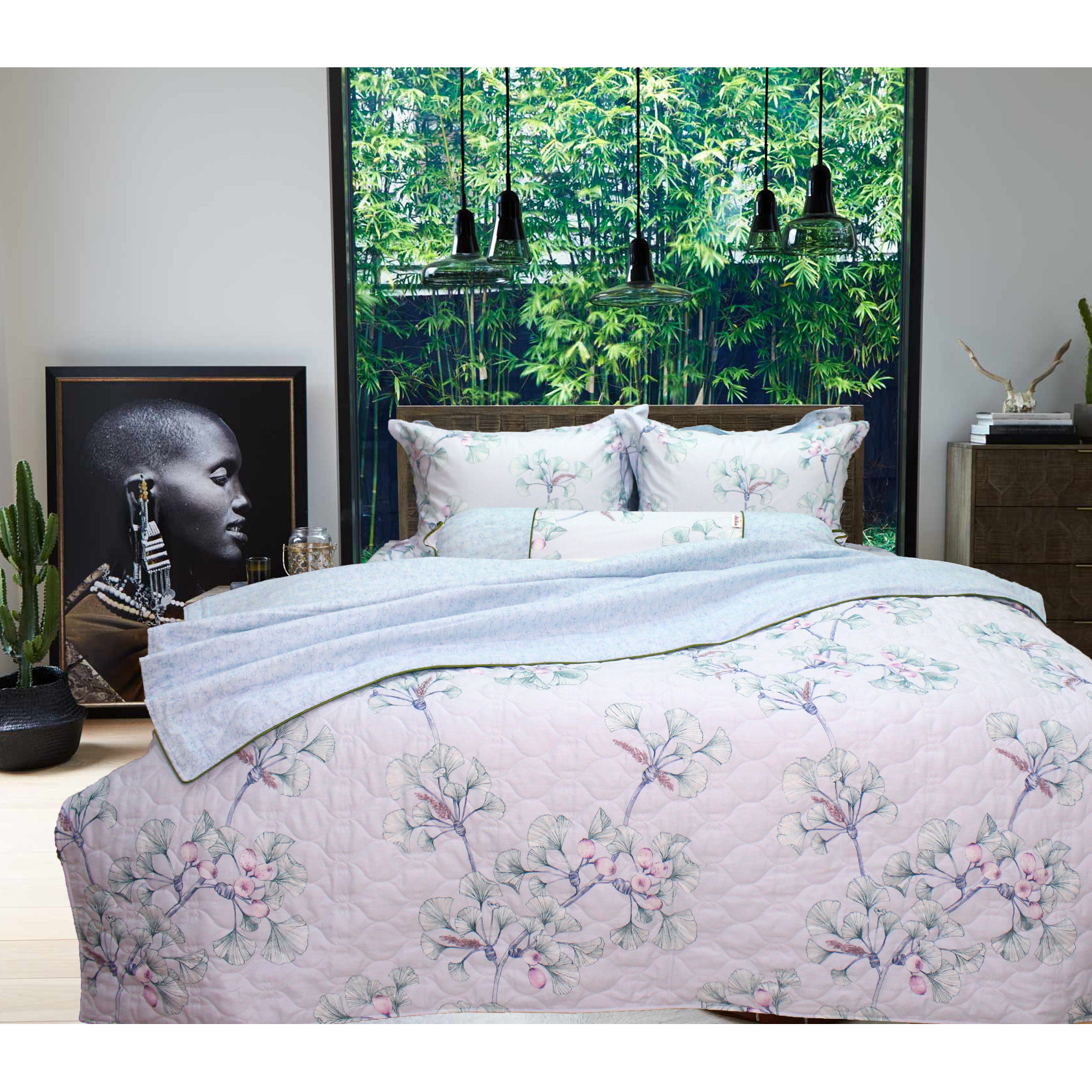 Bộ ga gối 4 món cotton Hàn Julia 265BK16