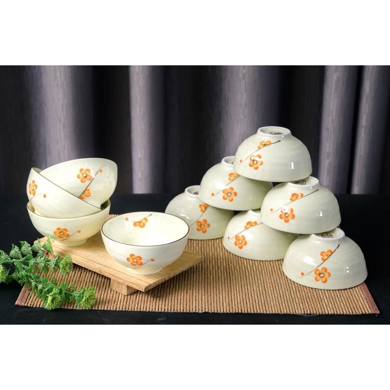Sét bộ đồ ăn hoa mặt trời vẽ mai vàng