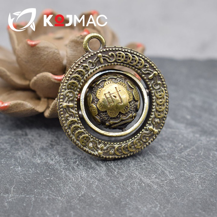 Móc Khóa Đồng Phong Thủy ĐÁO PHÚC LUÂN KOJMAC KeyRing Lucky - Hàng Nhập Khẩu ( Thiết Kế 3D Cao Cấp Độc Lạ May Mắn Gắn Chìa Làm Bằng Kim Loại Cổ Trang Quà Lưu Niệm )