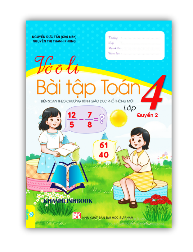 Sách - Combo Vở Ô Li Bài Tập Toán 4 - tập 1 + 2