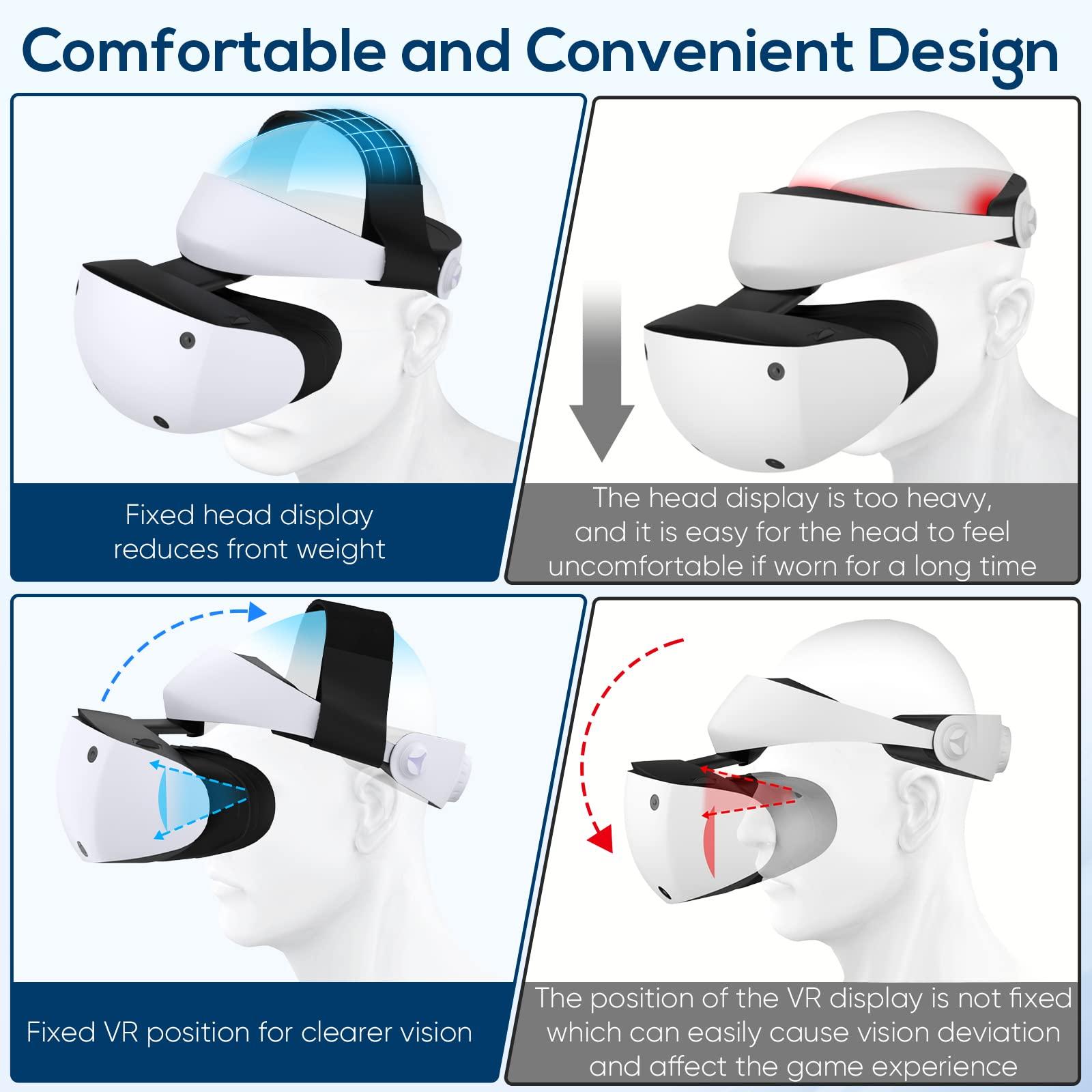 Đối với tai nghe PSVR2 có thể điều chỉnh dây đeo đầu hỗ trợ và sự thoải mái giúp giảm áp suất đầu cho PS VR2 PlayStation VR2 Phụ kiện Màu sắc: 1PCS