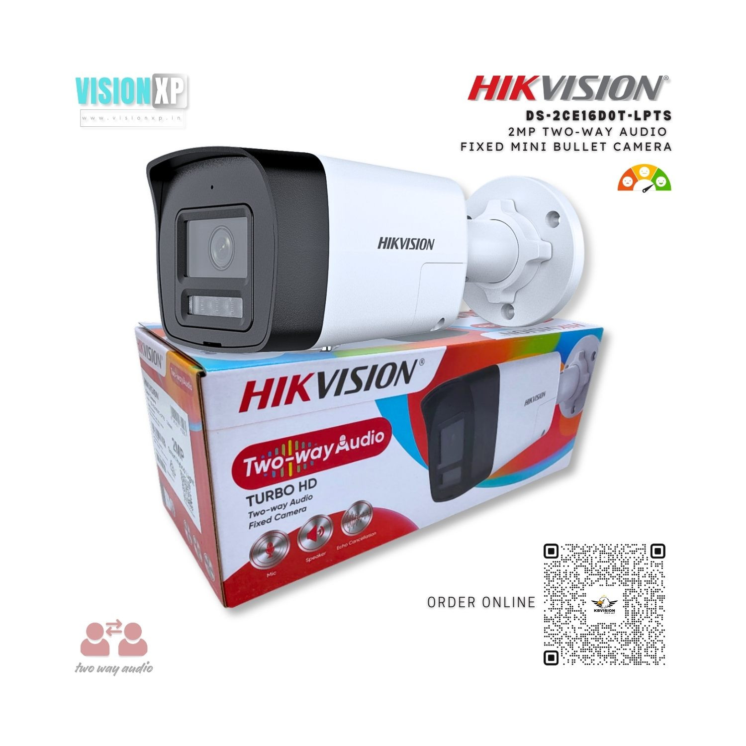 Camera Hikvision 2.0Mp full color tích hợp MIC sử dụng với đầu ghi hình . DS-2CE16D0T-LTS, DS-2CE78D0T-LTS, DS-2CE17D0T-LTS - Hàng chính hãng