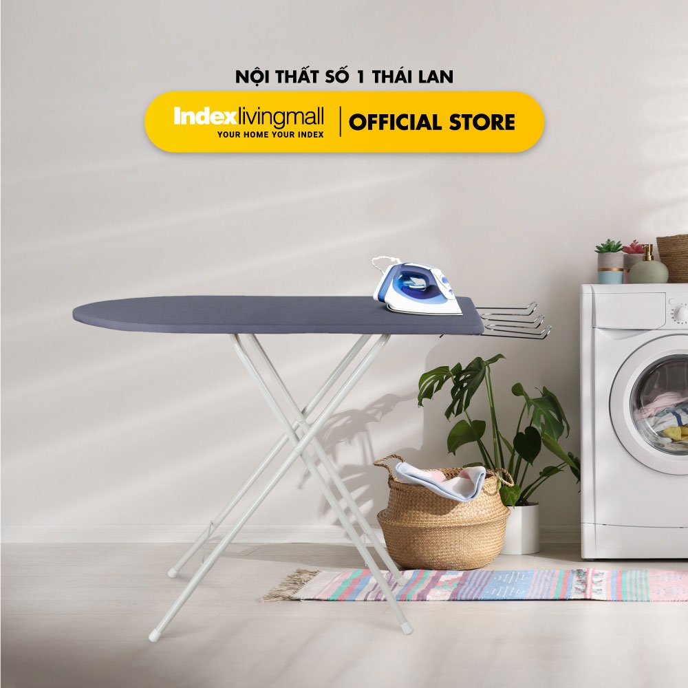 Bàn để ủi đồ, quần áo dạng đứng gấp gọn PRESSY khung kim loại, màu xám | Index Living Mall | Nhập khẩu Thái Lan