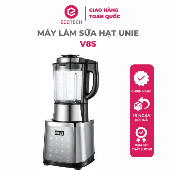 Máy làm sữa hạt xay nấu UNIE V8S công suất 1800W dung tích 1.75L - Hàng chính hãng