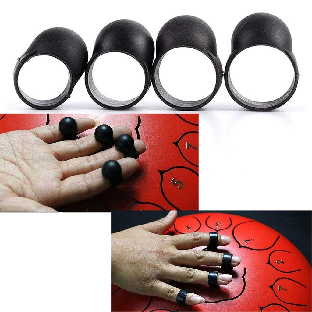 4pcs Steel Tongue Drum Handpan Drum Finger Sleeves Picks Cover