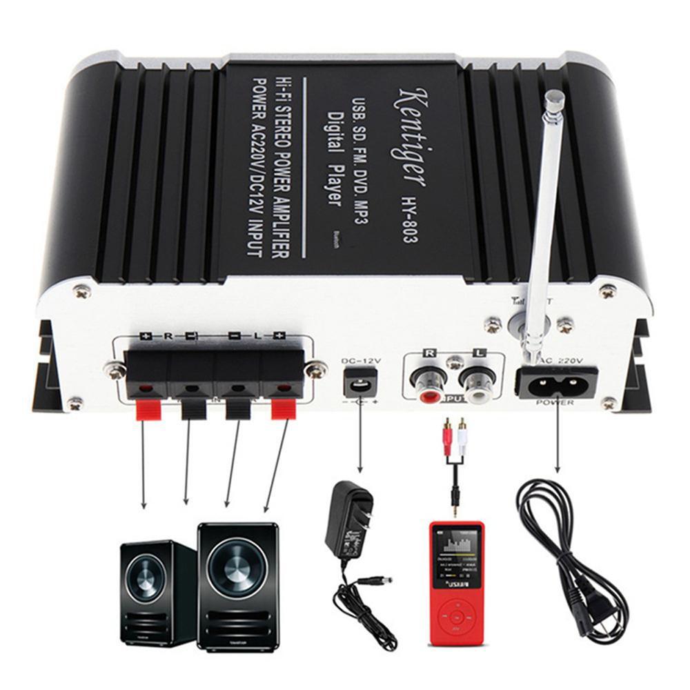 Amly ôtô mini, Ampli 12v karaoke bluetooth, Amply mini, Âm thanh bluetooth, Amly mini Karaoke Kentiger HY 803 z