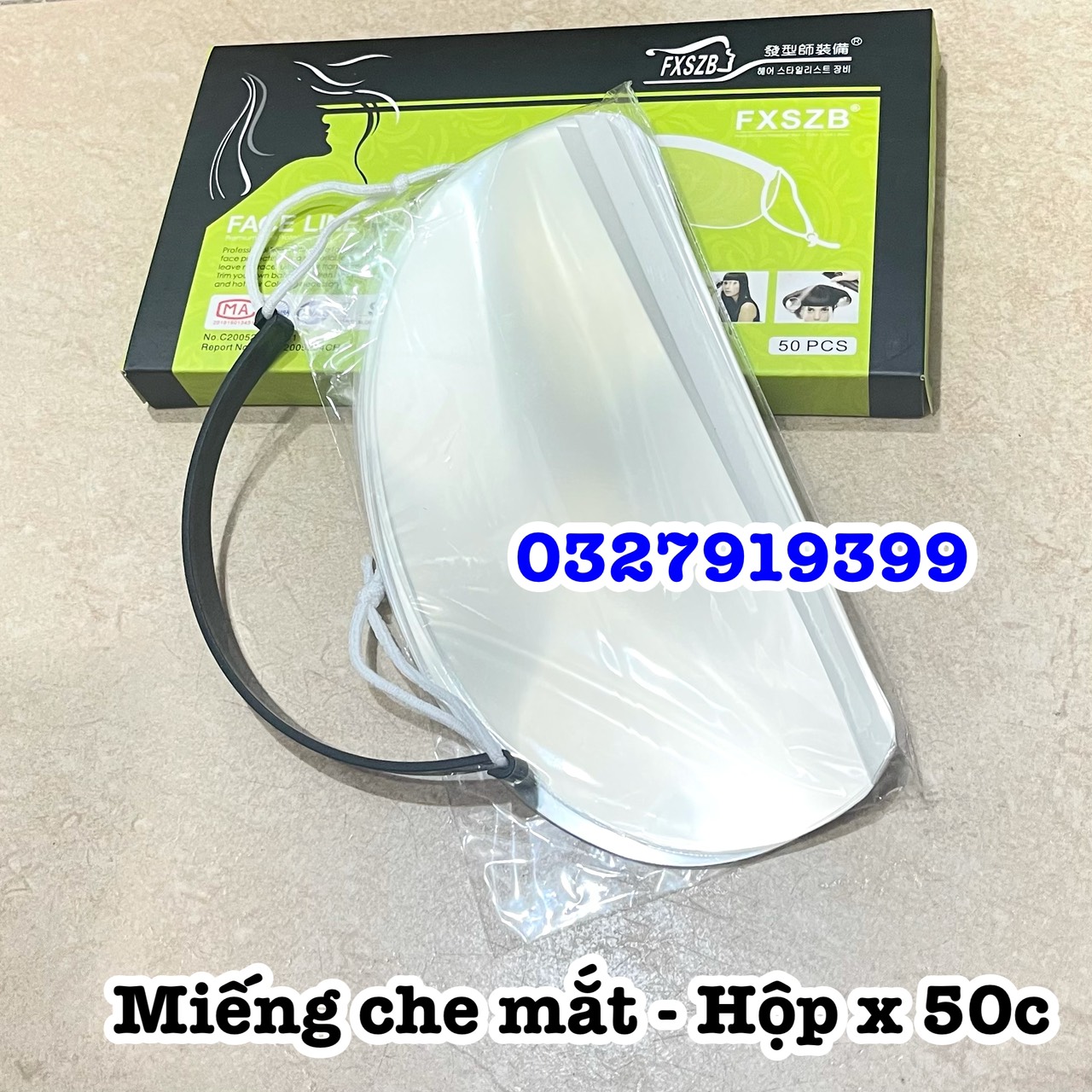 Miếng dán trán , kính che mắt làm tóc - hộp 50c