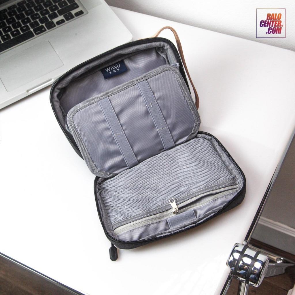 Túi Xách Tay Đựng Phụ Kiện Wiwu Cozy Storage Bag Chống Thấm Nước Chứa Nhiều Ngăn Bảo Vệ Thiết Bị Điện Tử, Smart Phone