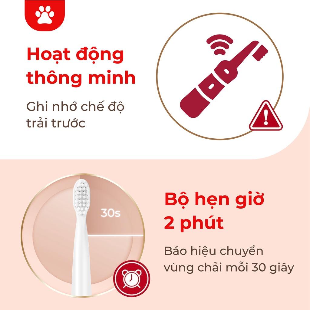 Bàn Chải Đánh Răng, Bàn Chải Điện Công Nghệ Rung Sóng Âm 5 Chế Độ Bản Nâng Cấp Tặng Kèm 5 Đầu Bàn Chải