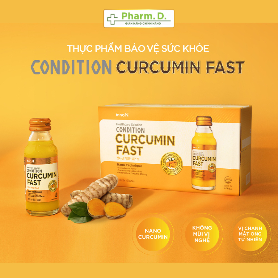 Nước Tinh Nghệ CONDITION inno.N Hỗ Trợ Bảo Vệ Và Giảm Viêm Loét Dạ Dày, Tá Tràng