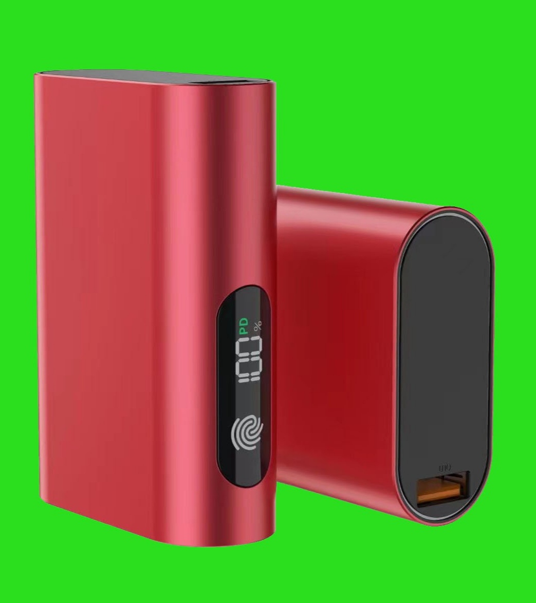 Box sạc dự phòng cảm ứng 21700 2cell sạc nhanh QC4.0 22.5W hỗ trợ PD vỏ nhôm cao cấp màu đỏ