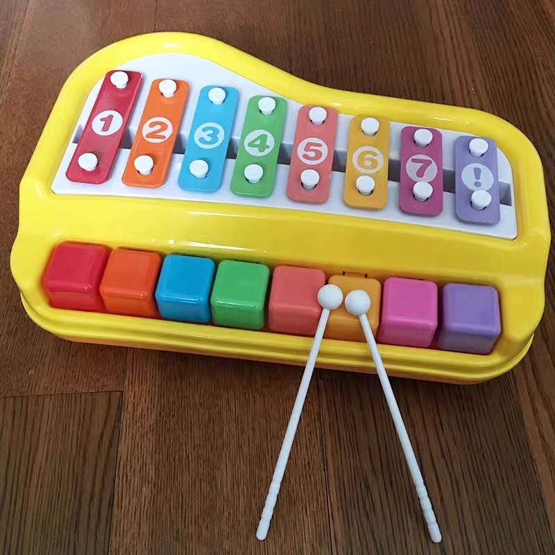 Đồ Chơi Đàn Piano 8 Phím Kết Hợp Xylophone - Phù Hợp Với Trẻ Từ 3 Tuổi, Dạy Bé Nhận Biết Màu Sắc Và Âm Thanh Vui Nhộn