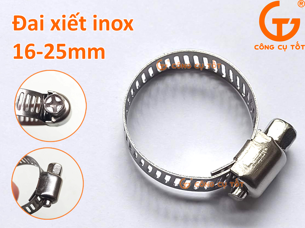 Đai xiết Inox 16-25mm