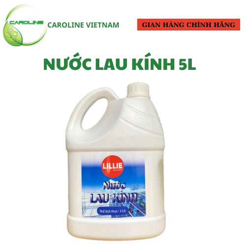 Nước lau kính LILLIE by Caroline 5L dùng cho xe ôtô, các loại cửa kính