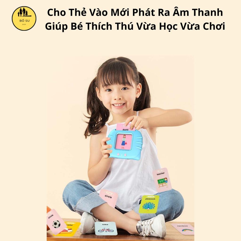 Máy đọc thẻ tiếng anh flashcard con mèo cho bé 224 từ vựng không sóng điện từ