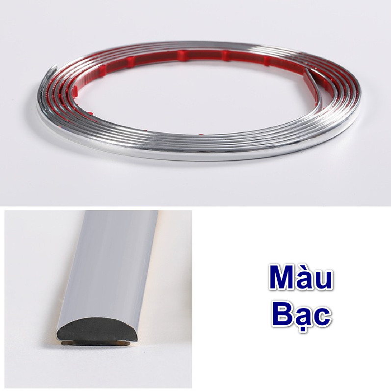 Dây Dán Viền PVC Dạng Cong, Trang Trí Tường Nhà Cửa Vàng, Bạc 1 mét dài, (GIÁ BÁN 1 MÉT DÀI)