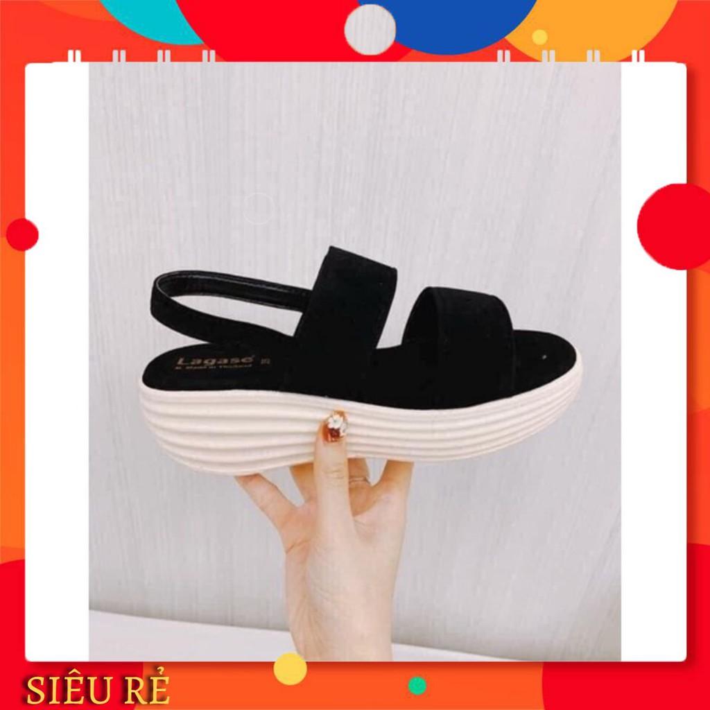 Giày Sandal đế xuồng nữ xốp nhẹ quai ngang nhung êm chân. MET SHOP