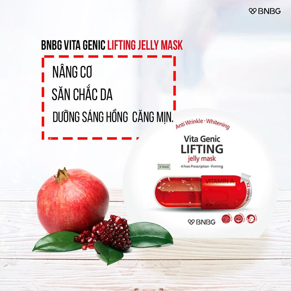 Combo 10 Mặt nạ dưỡng ẩm giúp nâng cơ và săn chắc da BNBG Vita Genic Lifting Jelly Mask (Vitamin A) 30ml x 10