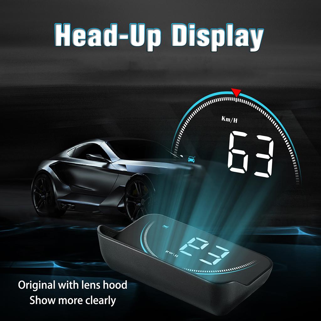 Hud Display Windshield Projector Alarm System KM / H MPH 3.5 X 2.1 X 1 Inches