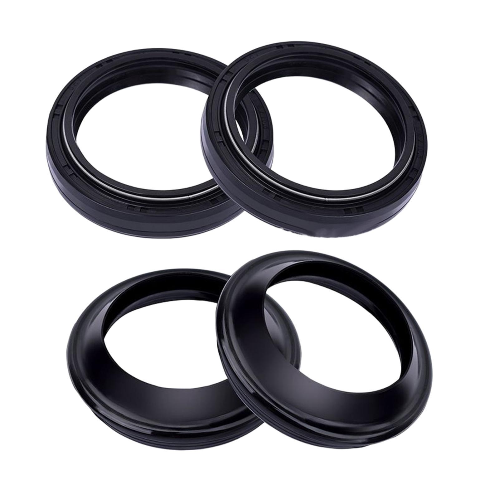 4Pieces Motorcycle Front Fork Dust and Oil Seal Accessories Durable High Performance Premium Replaces Spare Parts