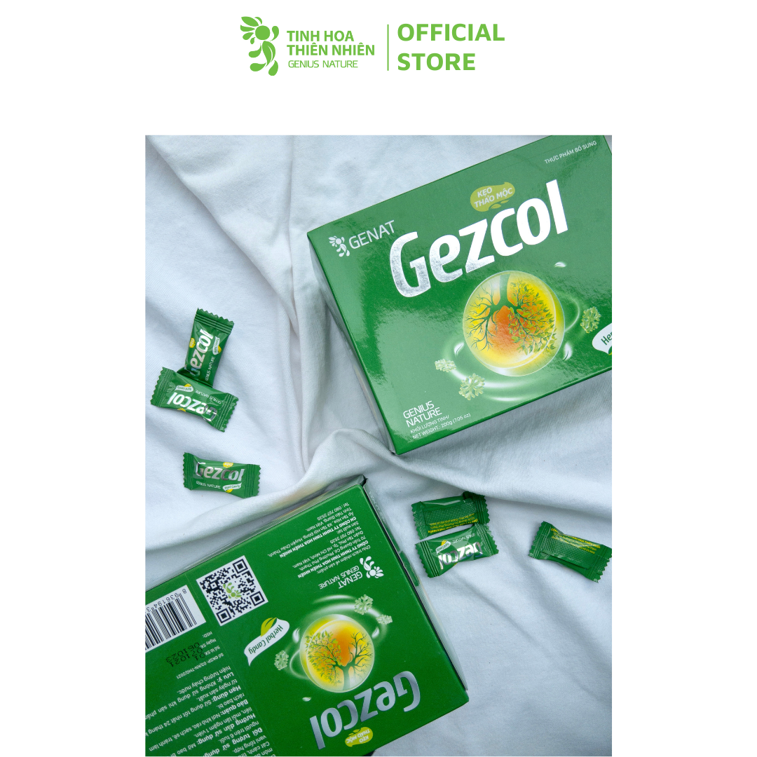 Kẹo thảo mộc Gezcol (Hộp 100 viên) - Genat - Giao 2H HCM