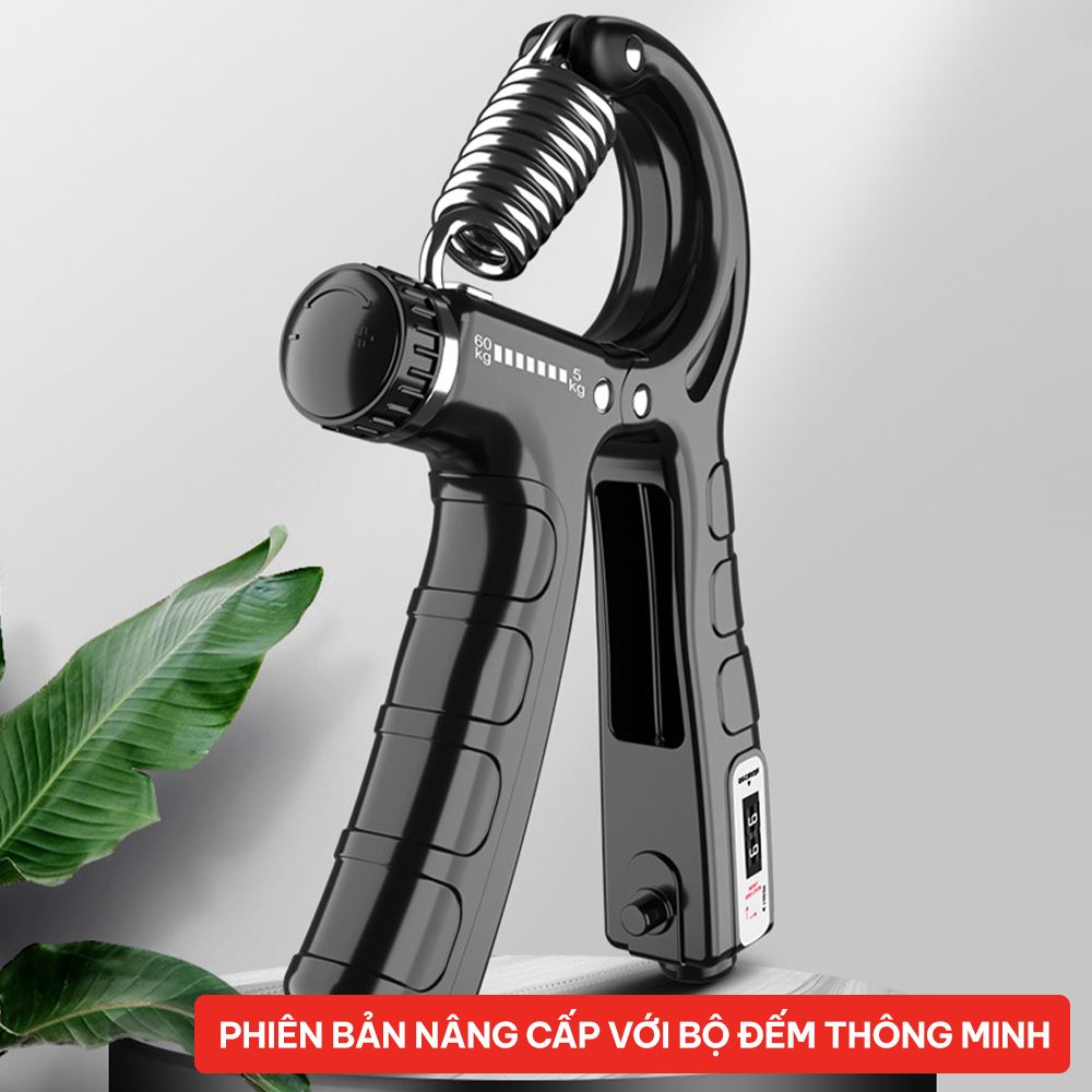 Kìm bóp tay, kìm tập tay chữ A có đếm số tự động GoodFit GF02E kìm tập cơ tay điều chỉnh lực từ 5-60kg