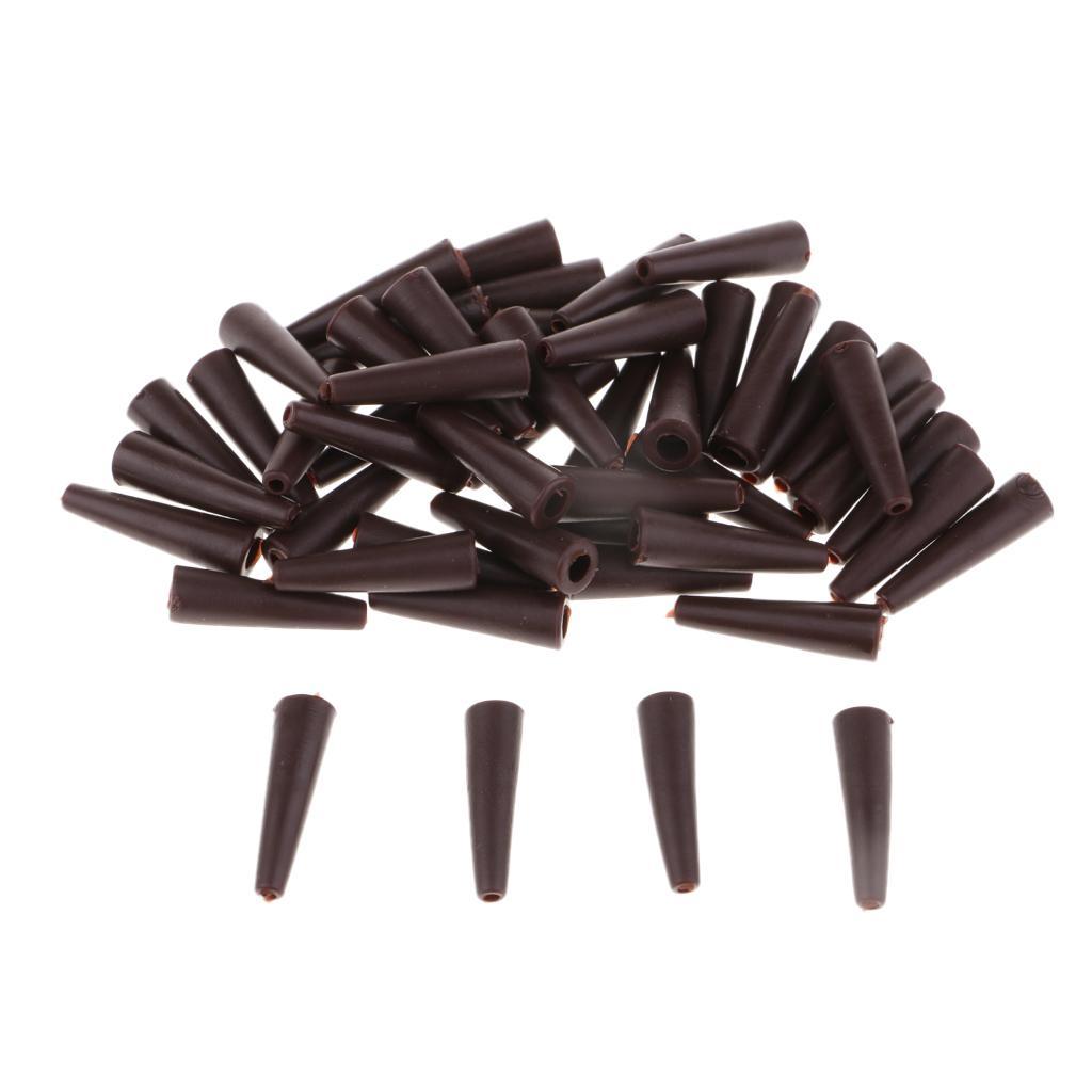 4x 50pcs Rubber Pipes Tail Clips Safety Carp Rig Sleeves 20mm Fishing