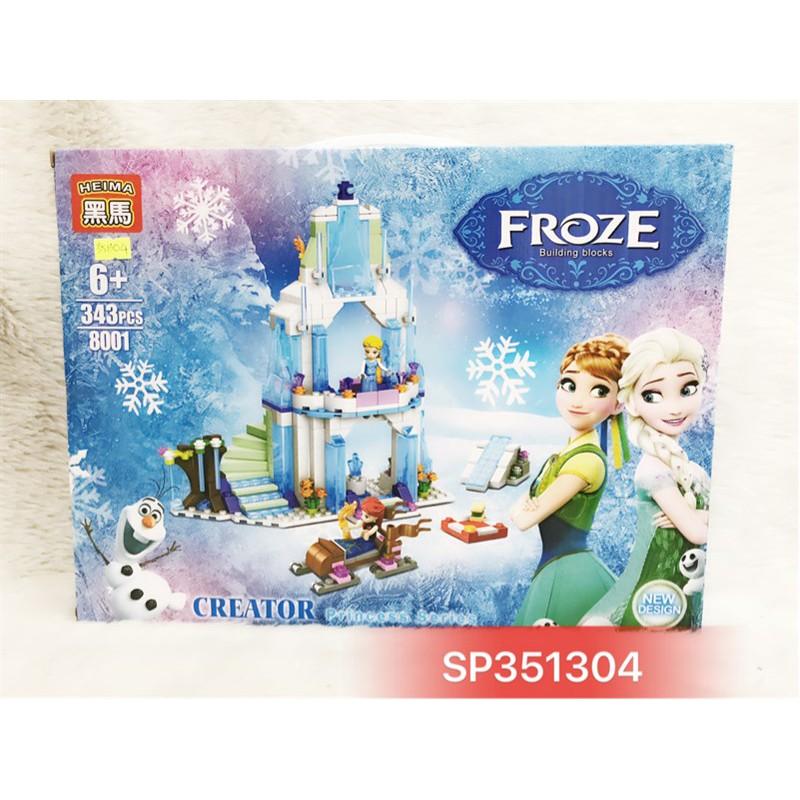 Đồ Chơi Hộp logo ráp lâu đài Frozen 343M , 8001A - SP351304