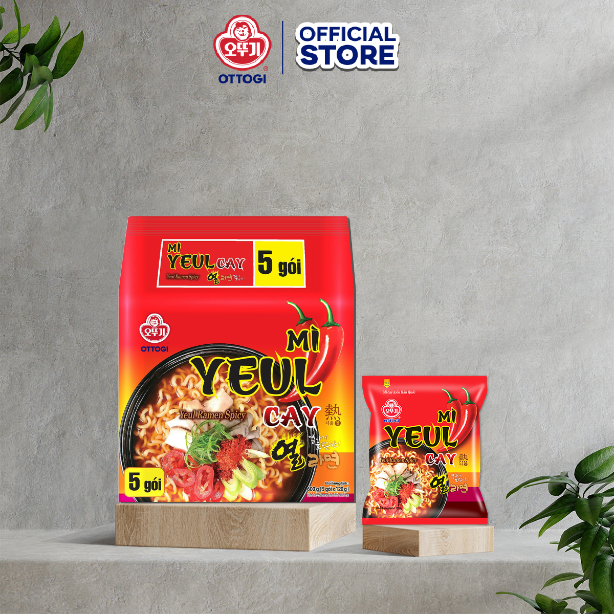 Lốc 5 Gói Mì Yeul Cay Ottogivn (5x120g)