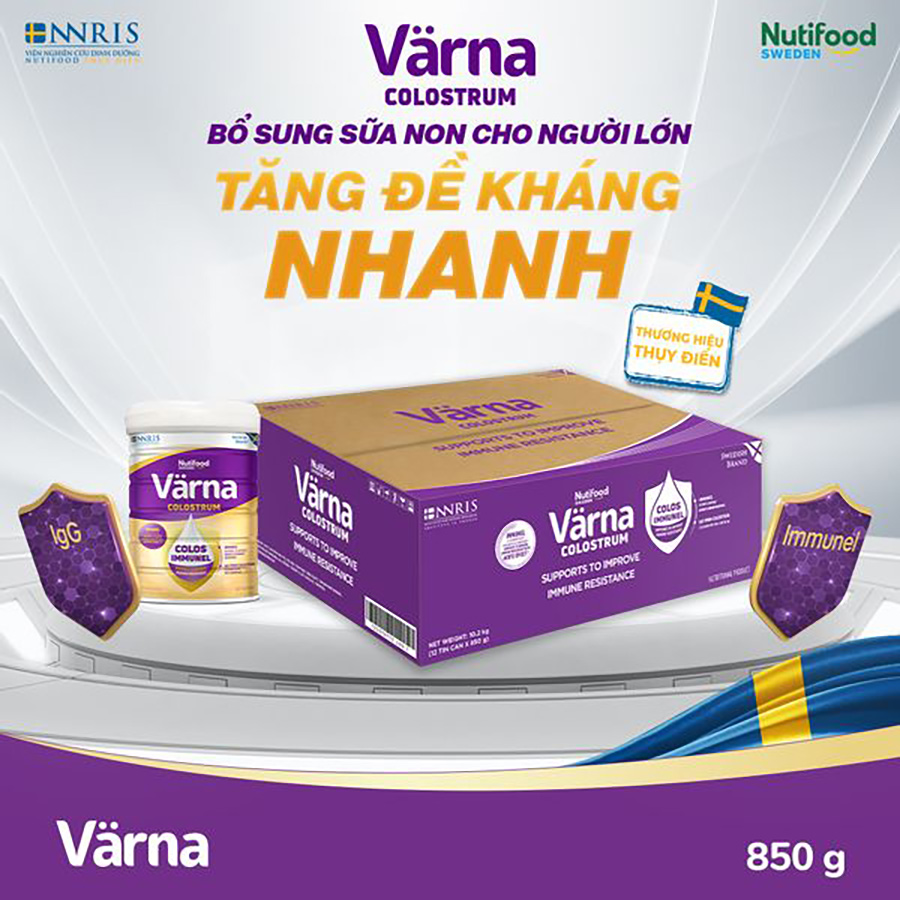 Sữa bột dinh dưỡng Varna Colostrum lon 850gr