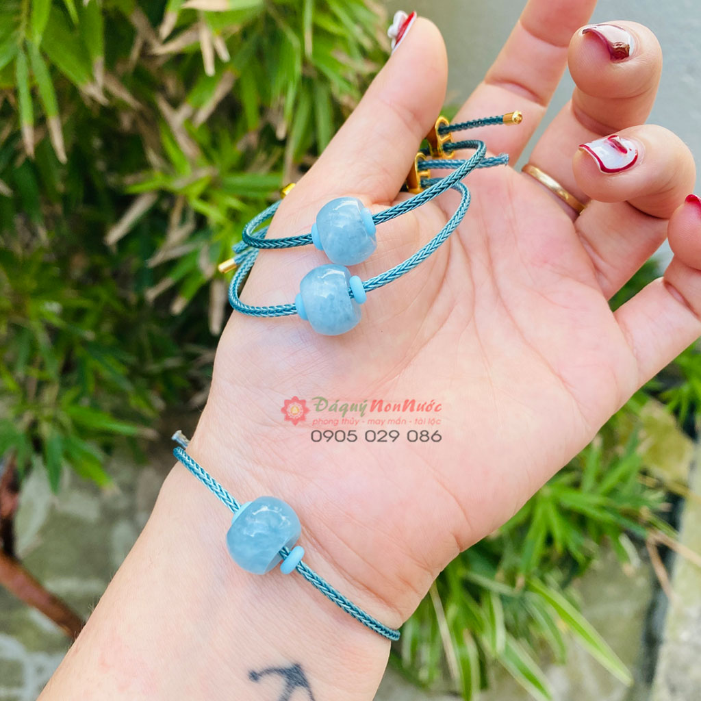 Vòng tay lu thống thạch anh Aquamarine