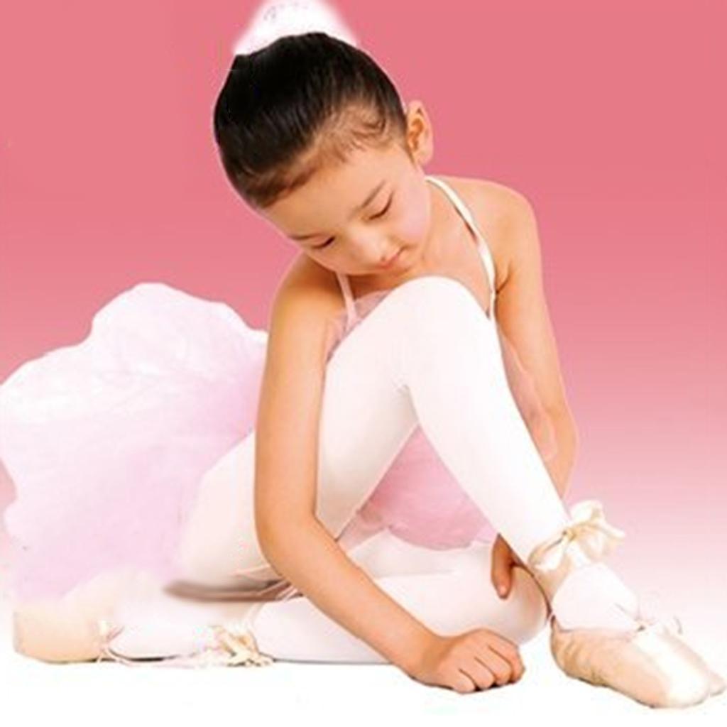 Kid's Dance Control Top Pantyhose Adult Velvet Footed Tights Stockings Dance Costume Girl's Tights Nude/White/Black