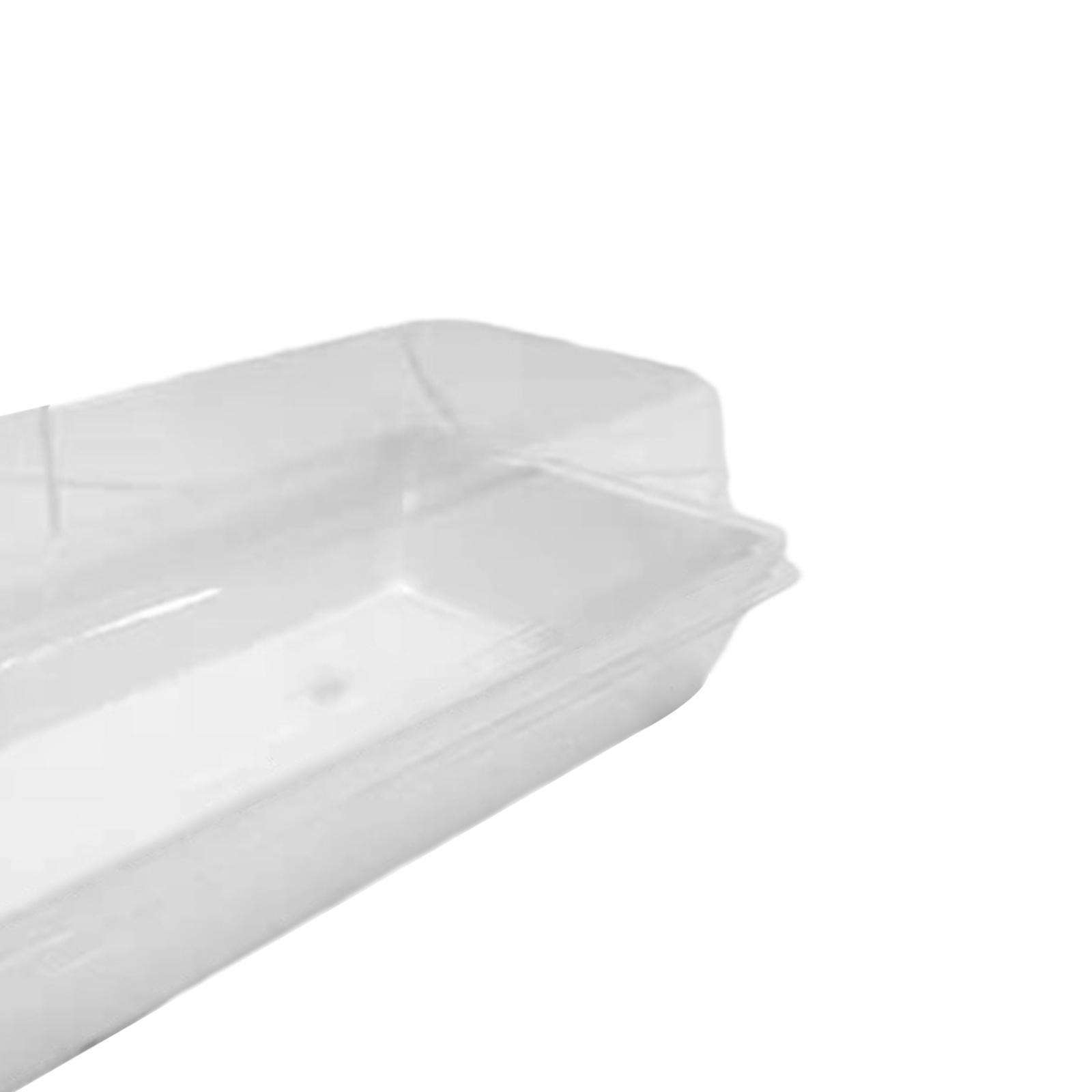 50Pcs Food Boxes with Clear Lid Tray Packaging Box for Roll Cakes Bread