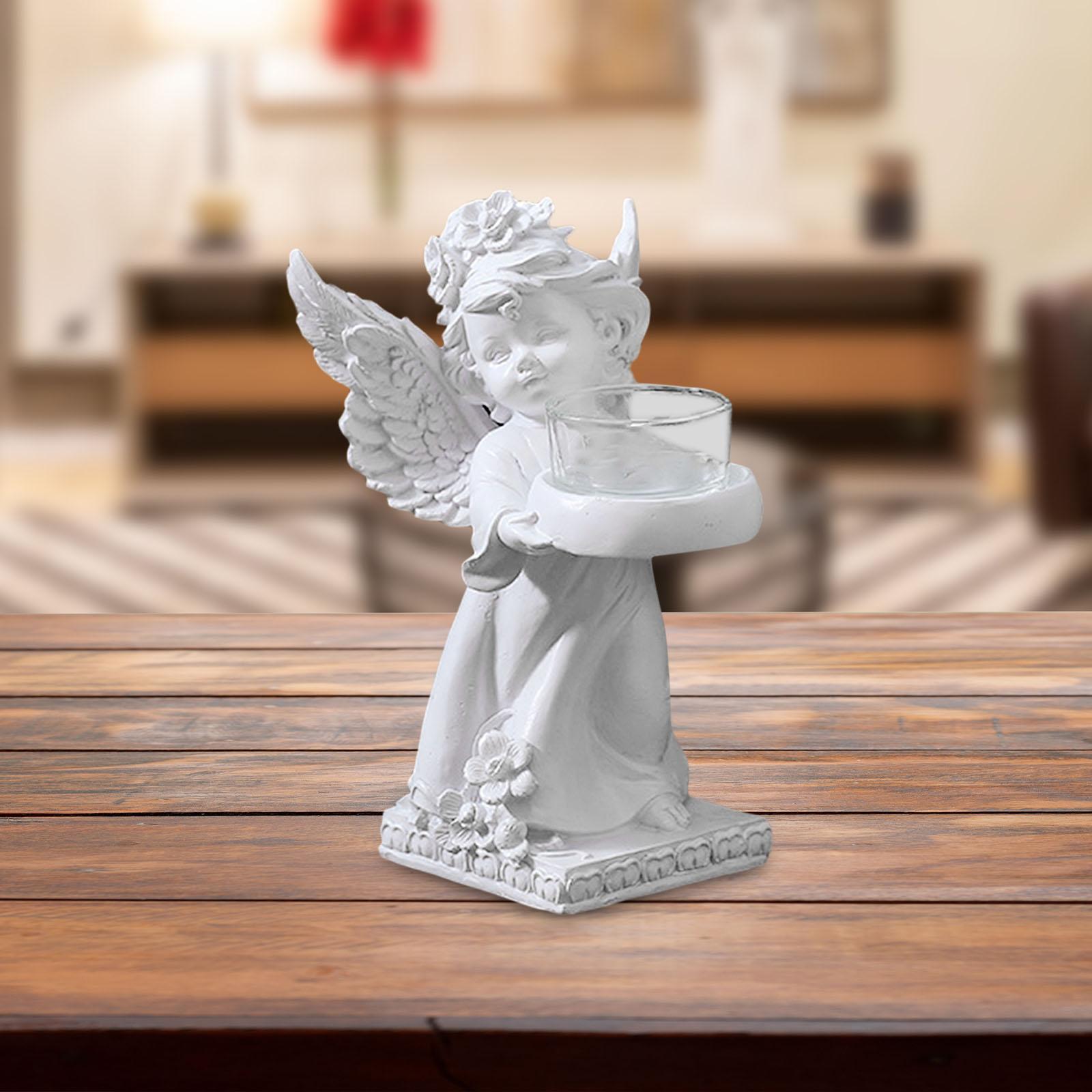 Angel Candle Holder Stand Angel Statue for Wedding Housewarming Gifts Dinner