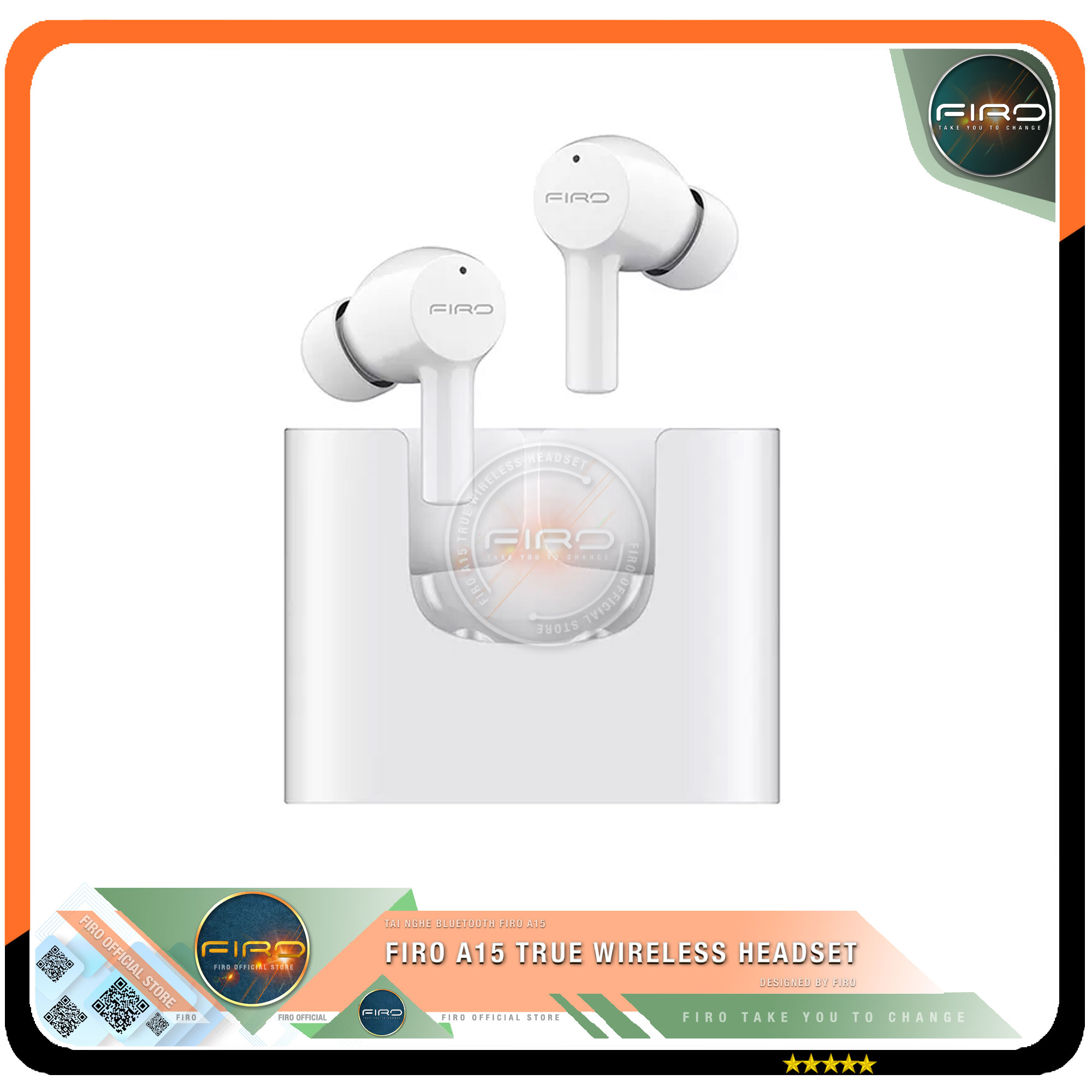 Tai Nghe Bluetooth Không Dây FIRO A18 - Tai Nghe FIRO A18 Bluetooth V5.3 - Điều Khiển Cảm Ứng Thông Minh - Công Nghệ Kháng Nước IPX5 - Tai Nghe Bluetooth Giảm Tiếng Ồn FIRO A18 - Phù Hợp Với Tất Cả Dòng Máy - Hàng Chính Hãng