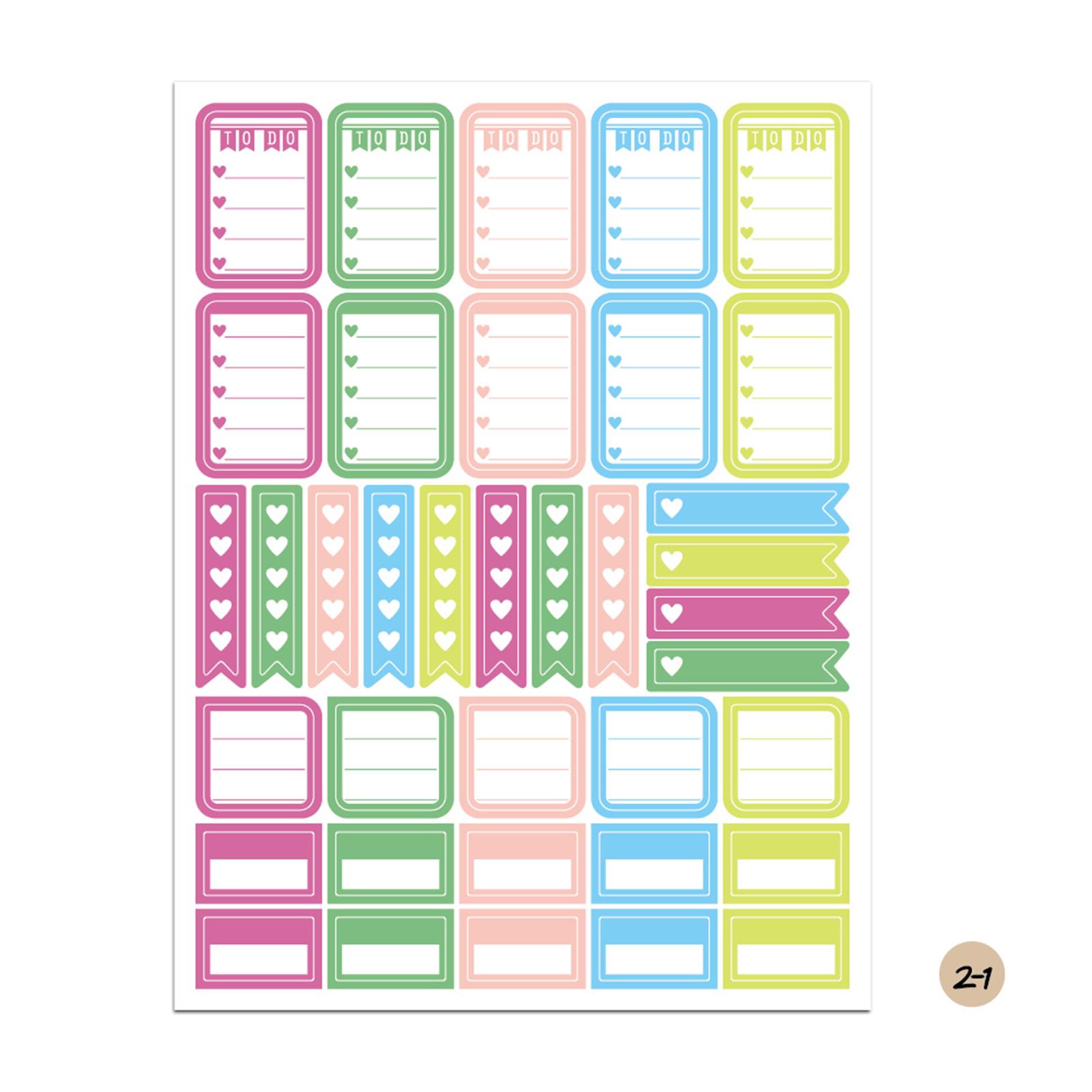 12 Sheets Essentials Planner Sticker Weekly Daily Schedule Sticker Planner Sticky Notes for DIY Calendar Planner Journal