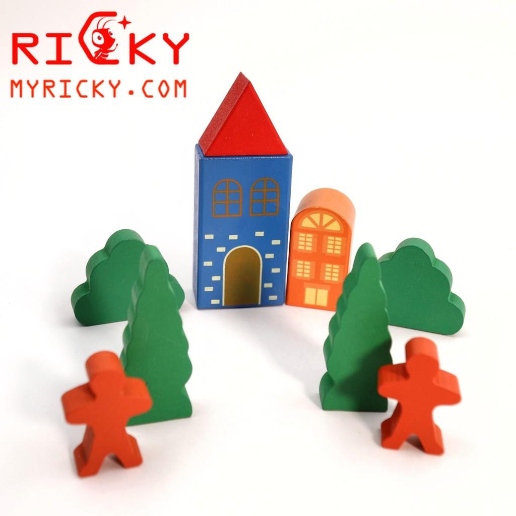 Bộ lắp ráp mô hình giao thông bằng gỗ cao cấp