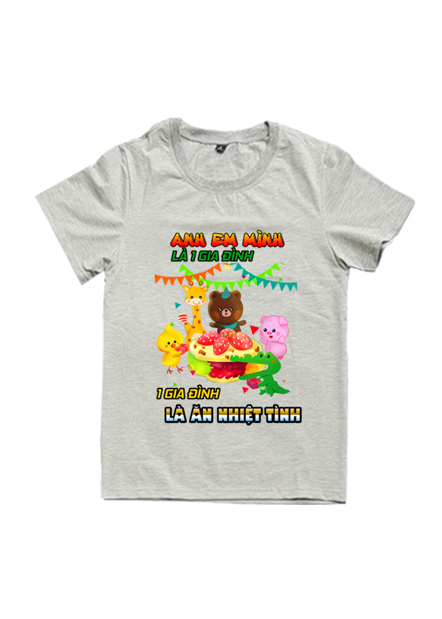 Áo Thun Nữ Họa Tiết 1 Gia Đình Là Ăn Nhiệt Tình