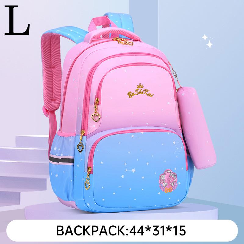 Cô Gái Học Túi Hồng Tím In Gradient Ba Lô Trẻ Em 1-3-4-6 Cấp Sinh Đựng Dễ Thương Trẻ Em của Schoolbag Chống Nước Ba Lô