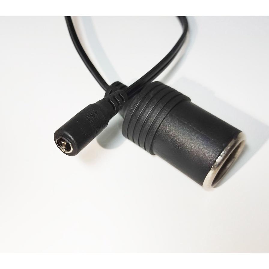 Bộ Cáp Chuyển Jack DC5.5x2.1mm Cái Sang Đầu Tẩu Ô Tô Cắm Nguồn Xe Hơi Cái