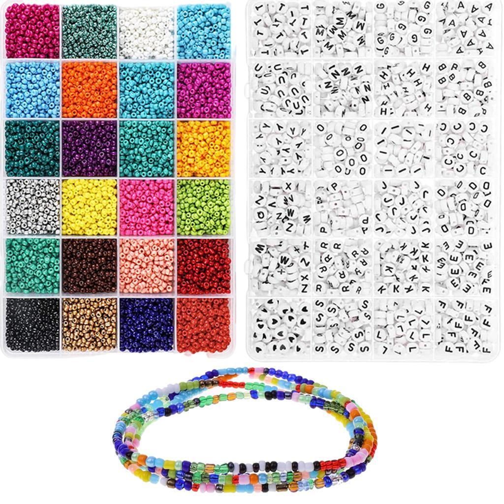 Letter And Pony Seed Beads Loose DIY Bracelets Jewelry Pendants Making Craft