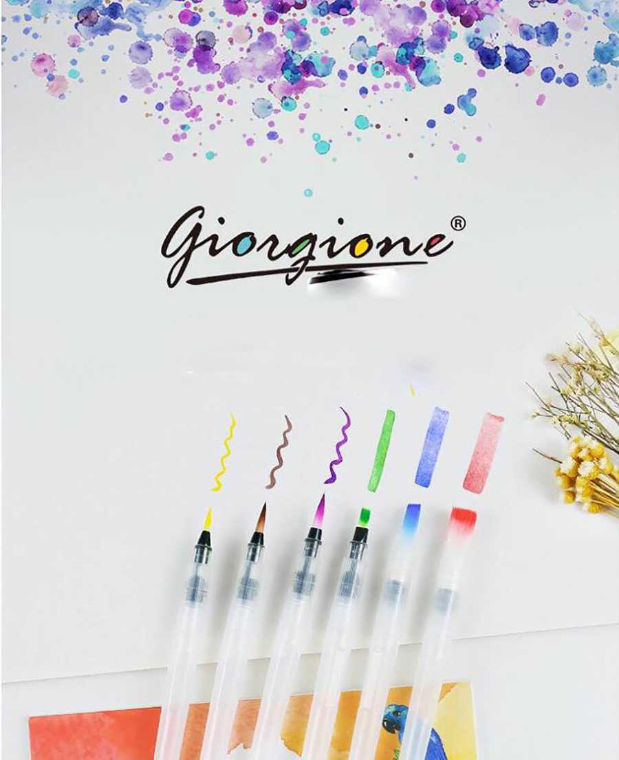 Bộ Bút Vẽ Màu Nước, Cọ Vẽ WaterBrush Set 3 Cây / Set 6 Cây - Giao Màu Ngẫu Nhiên