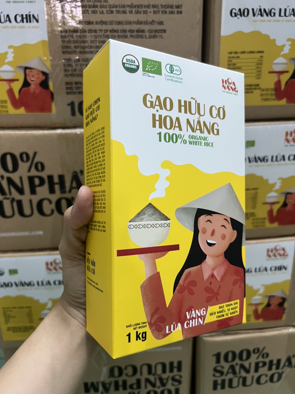 Gạo Hữu Cơ Hoa Nắng - Vàng Lúa Chín 1kg