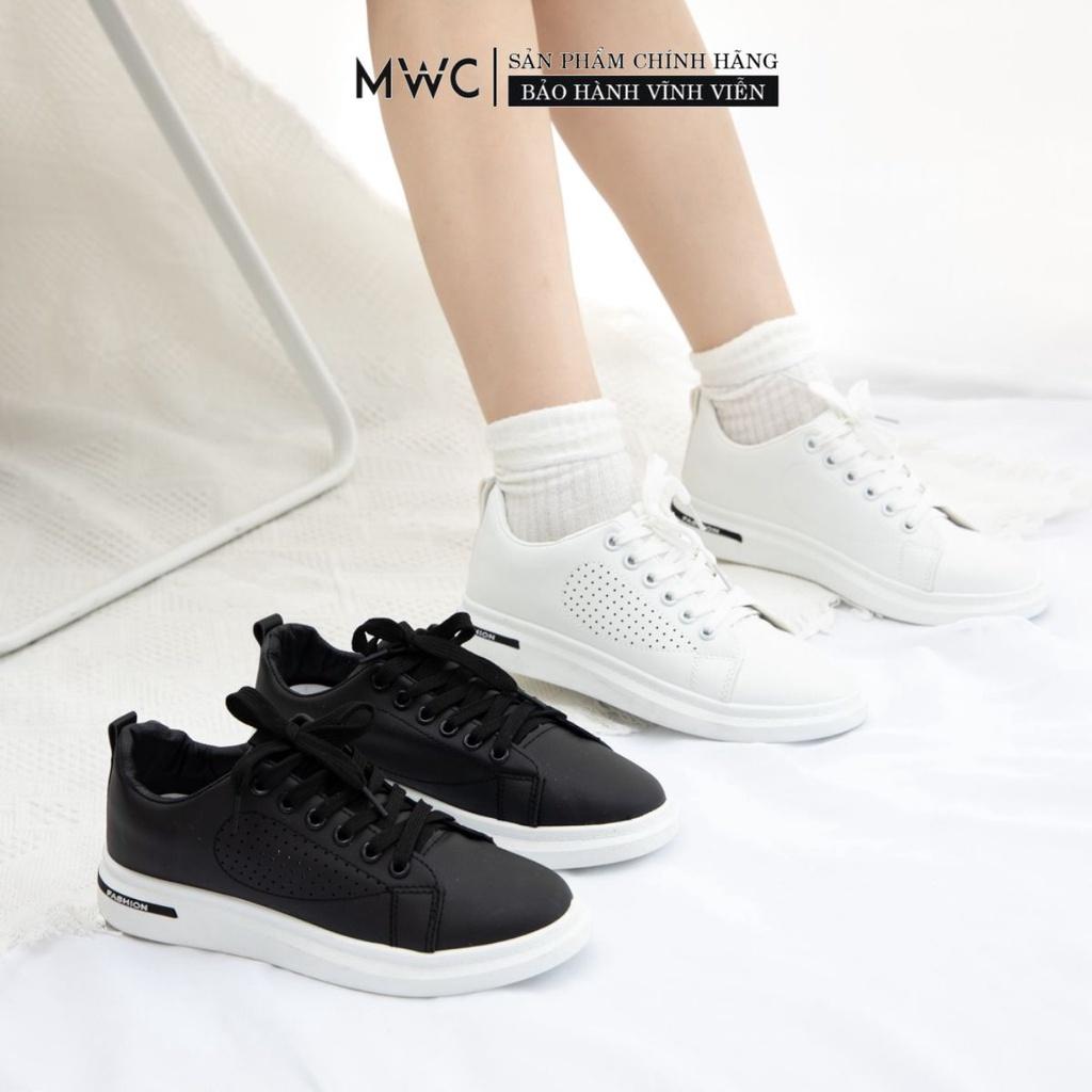 Giày Thể Thao Nữ thời trang MWC giày sneaker da đế bằng basic năng động thời thượng NUTT- 0594