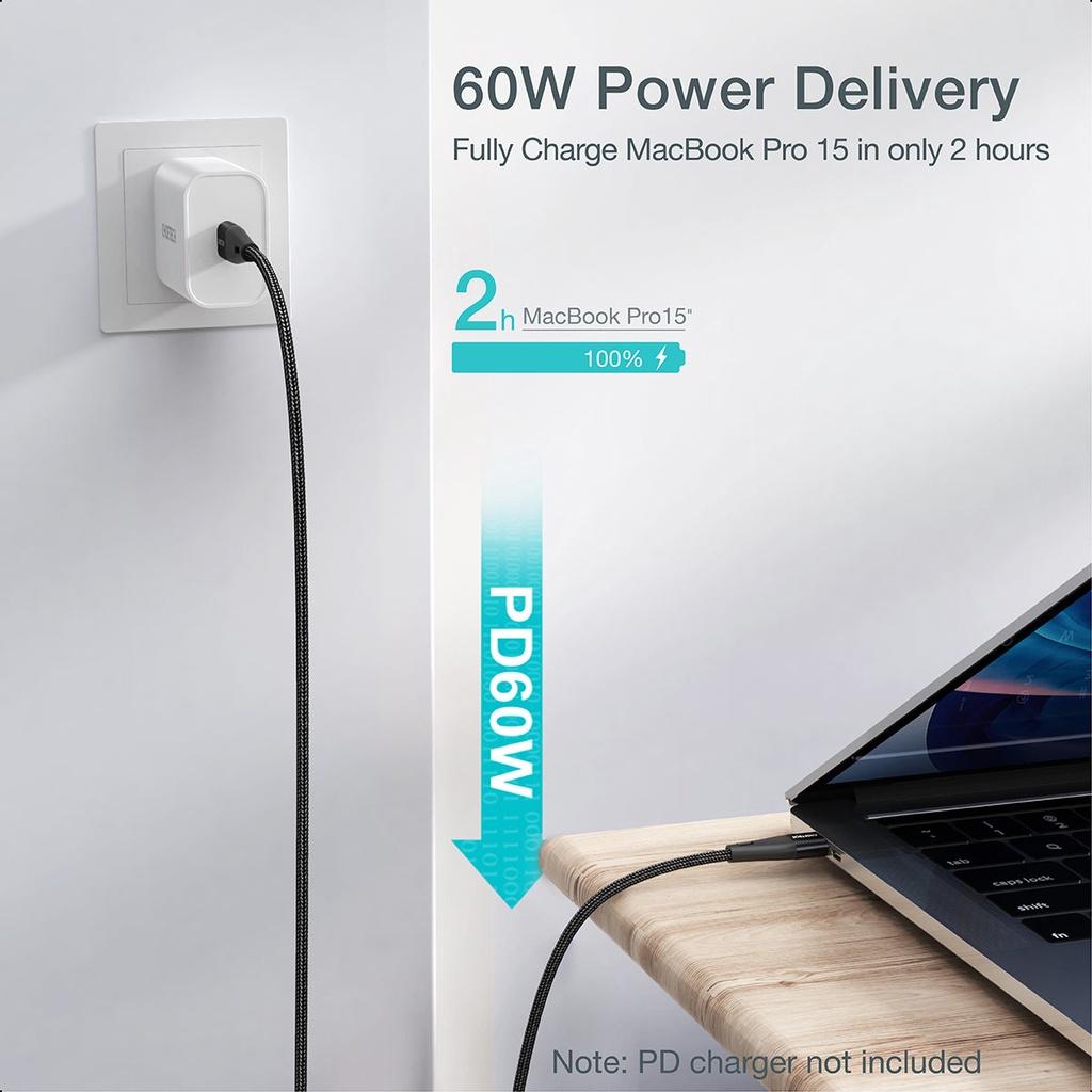 Cáp Sạc Nhanh USB Type C To Type C 60W Dài 1.2M CHOETECH XCC-1003