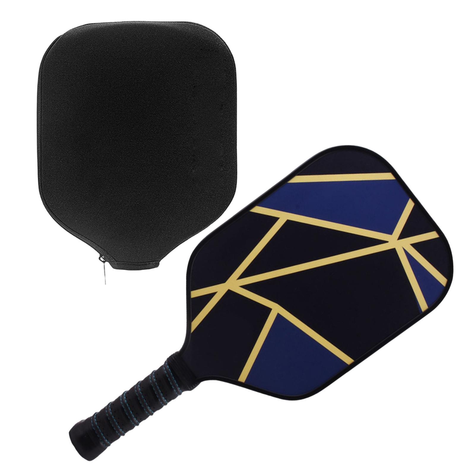 Pickleball Paddle, Fiberglass Surface Polypropylene Honeycomb Core, Anti Slip Sweat Absorbing Grip, Portable Carry Bag