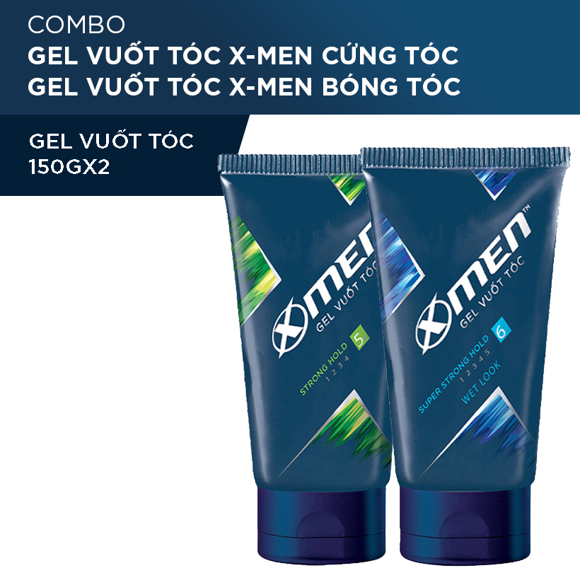 Combo Gel vuốt tóc X-Men cứng tóc và bóng tóc