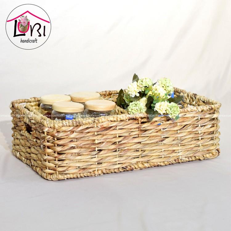 - Khay để giường lục bình hình chữ nhật - đơn giản, tinh tế