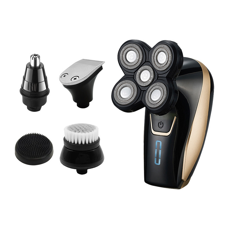 Máy cạo đầu trọc, cạo râu MG 5800 5 lưỡi, kèm 5 phụ kiện cắt tỉa, máy cạo sạch sát chân tóc