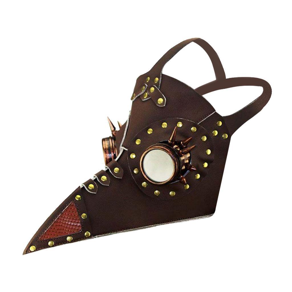 Leather Plague Doctor Cosplay Steampunk Bird Gothic Mask Halloween Costumes